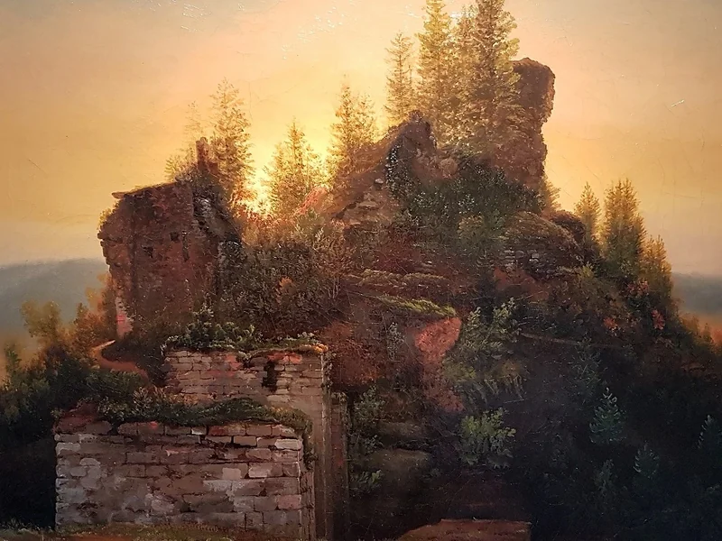1786-Antoine Dutac - Le rovine del castello.